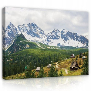 Obraz na płótnie ścianę salon GÓRY WIDOK 3D 120x80
