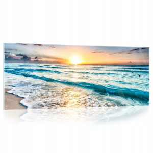 Obraz na szkle szklany PLAŻA morze duży XL 125x50