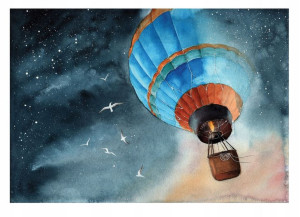 Fototapeta DLA DZIECI Dekoracyjna Balon Lot Balonem 312x219