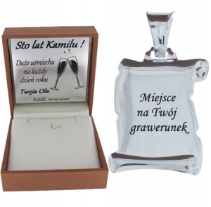 Nieśmiertelnik Zawieszka Srebro 925 Grawer Gratis