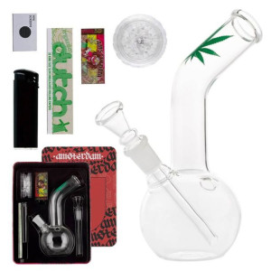 Zestaw Amsterdam Leaf Bong Giftset bongo i akcesoria w pudełku
