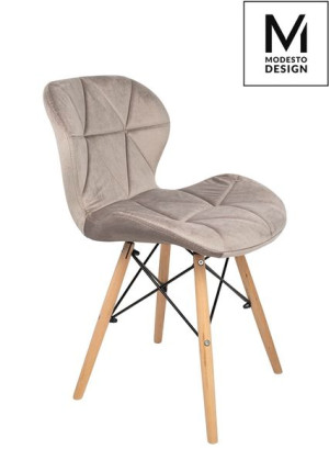 MODESTO krzesło KLIPP VELVET khaki