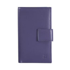 DUDU Długi portfel RFID dla kobiet z prawdziwej skóry Button purse Card hol