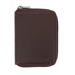Nuvola Pelle Men Leather Wallet RFID Blocking Zip Around with Credit Card H