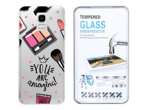 Sam Galaxy J6 2018 J600 Etui Fashion Nadruk +szkło