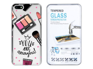 Huawei Honor 7s Etui Fashion Nadruk Case +szkło 9h