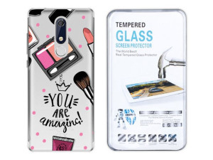 Nokia 5.1 2018 Etui Fashion Nadruk Kreatui + Szkło