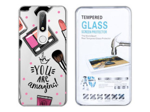 Etui Do Nokia 6.1 Plus Fashion Nadruk Case + Szkło