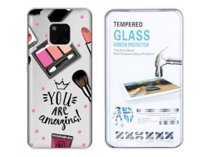 Etui Do Huawei Mate 20 Pro Fashion Nadruk + Szkło