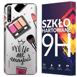 Etui Do Huawei P Smart S Fashion Nadruk + Szkło 9h