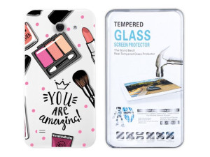 Etui Do Huawei Ascend Y550 Nadruk Fashion + Szkło