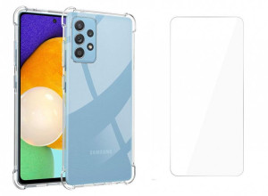 Etui żelowe A-shock + Szkło Hartowane Płaskie do Samsung Galaxy A52 4G / 5G