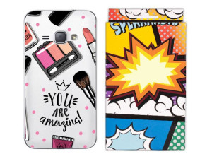 Galaxy J1 2016 Sm-j120 Etui Fashion Nadruk + Folia
