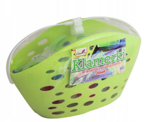 Koszyk Z Klamerkami Na Pranie 20 Sztuk Z Uchwytem