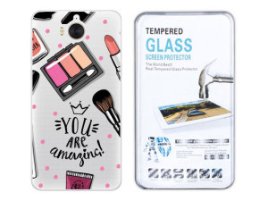 Huawei Y6 2017 Etui Fashion Nadruk Kreatui + Szkło