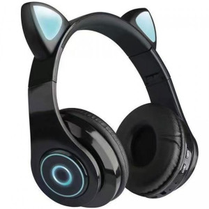 Słuchawki Dla Dzieci Bluetooth Led Rgb Kocie Uszy
