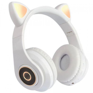 Słuchawki Dla Dzieci Bluetooth Led Rgb Kocie Uszy