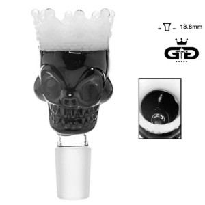Cybuch do bonga Grace Glass Skull King szlif 18.8 mm 4 kolory