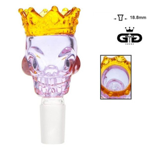 Cybuch do bonga Grace Glass Skull King szlif 18.8 mm 4 kolory