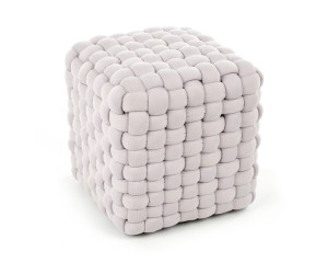 Pufa RUBIK szara podnóżek