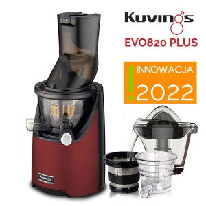 Wyciskarka Kuvings EVO820 PLus czerwony + cytrusarka + GRATISY