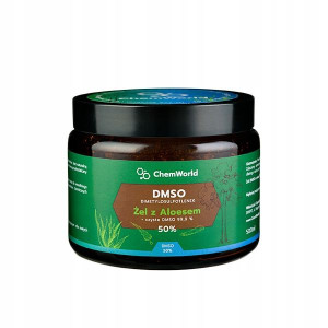 Żel DMSO 99,9% Moc 50% z Aloesem natura 500 ml