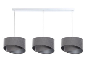 Szara asymetryczna lampa wisząca nad stół - S501-Dirta