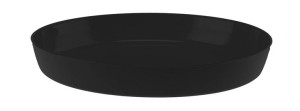 Podstawka plastikowa pod doniczkę AGA 19,6 cm czarna połysk
