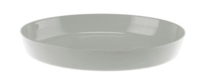 Podstawka plastikowa pod doniczkę AGA 19,6 cm szara połysk
