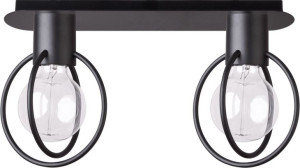 Lampa sufitowa Aura koło 2 czarna mat 31092 - Sigma