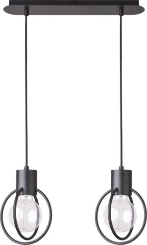Lampa wisząca Aura koło 2 czarna mat 31089 - Sigma