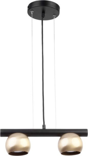 Lampa wisząca HIPPO 2 czarny i złoto 33127 - Sigma