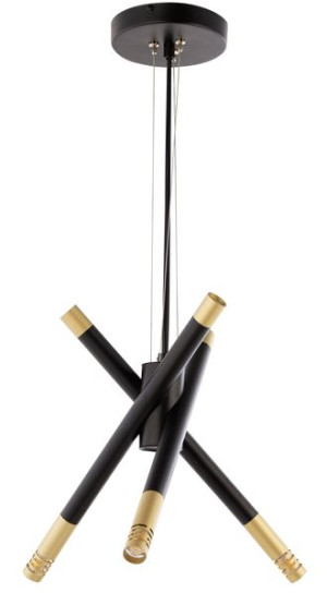 Lumen gold lampa wisząca 3 punktowa czarno złota 33222 - Sigma