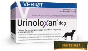VEBIOT Urinoloxan dog 60 tabletek+Vebiot Senseine 1 saszetka 9 g GRATIS