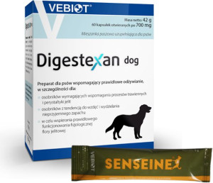 VEBIOT Digestexan dog 60 kapsułek otwieranych+Vebiot Senseine 1 saszetka 9