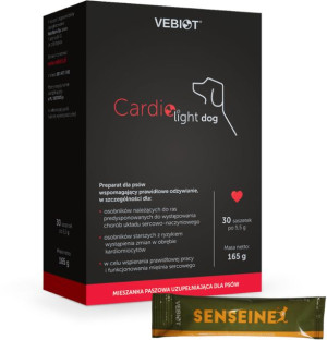 VEBIOT Cardio-light dog 30 saszetek+Vebiot Senseine 1 saszetka 9 g GRATIS