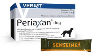VEBIOT Periaxan dog na gruczoły okołoodbytowe 5 saszetek+Vebiot Senseine 1