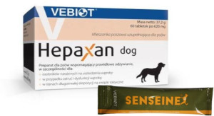 VEBIOT Hepaxan dog 60 tabletek+Vebiot Senseine 1 saszetka 9 g GRATIS