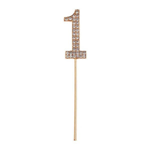 Topper Na Tort Liczba 1 Srebrna 10 Cm Urodziny