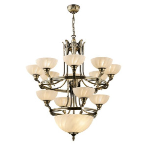Antyczny żyrandol patyna połysk CORDOBA lampa wisząca do salonu