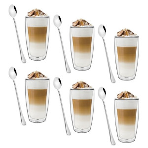 Szklanki termiczne Tadar 400 ml 6 szt. i 6 łyżeczek