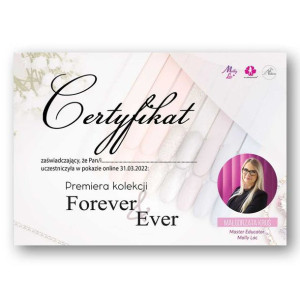 Certyfikat ze szkolenia online Premiera kolekcji Forever & Ever by Małgorza