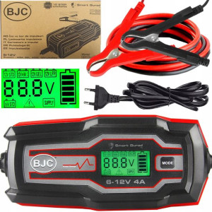 Prostownik Ładowarka Akumulatora Kable 6v 12v Lcd