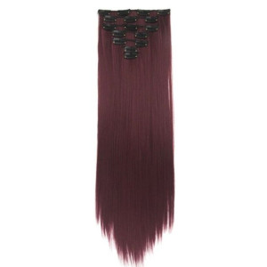 Doczepiane Włosy Clip In Czerwone Jak Naturalne 60cm