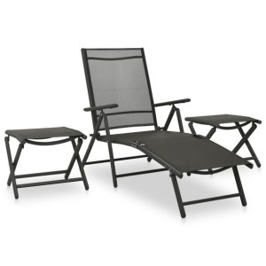 3-cz. zestaw mebli do ogrodu, textilene, aluminium