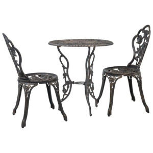 3-cz. zestaw mebli bistro ze stopu aluminium