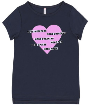 Granatowa koszulka/t-shirt z sercem