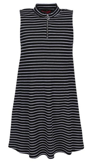 Czarna prążkowana sukienka w paski YD PRIMARK