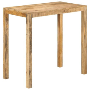 Lumarko Stolik barowy, 112x60x108 cm, surowe drewno mango