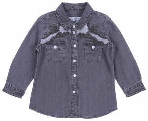 Szara, dziewczęca koszula jeansowa DENIM CO.